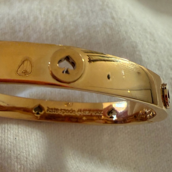 Kate Spade studded Gold Hinged banger Bracelet - Picture 10 of 13